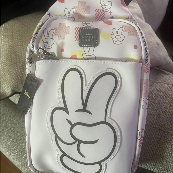 Disney Mickey Mouse Peace Hand Backpack - Picture 1 of 2